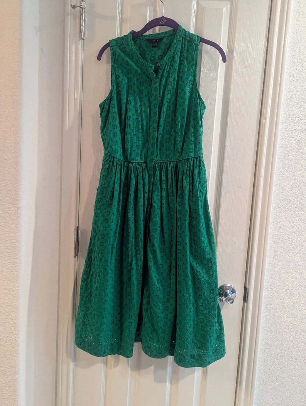 J.Crew Eyelet Shirt Dress - Picture 3 of 9